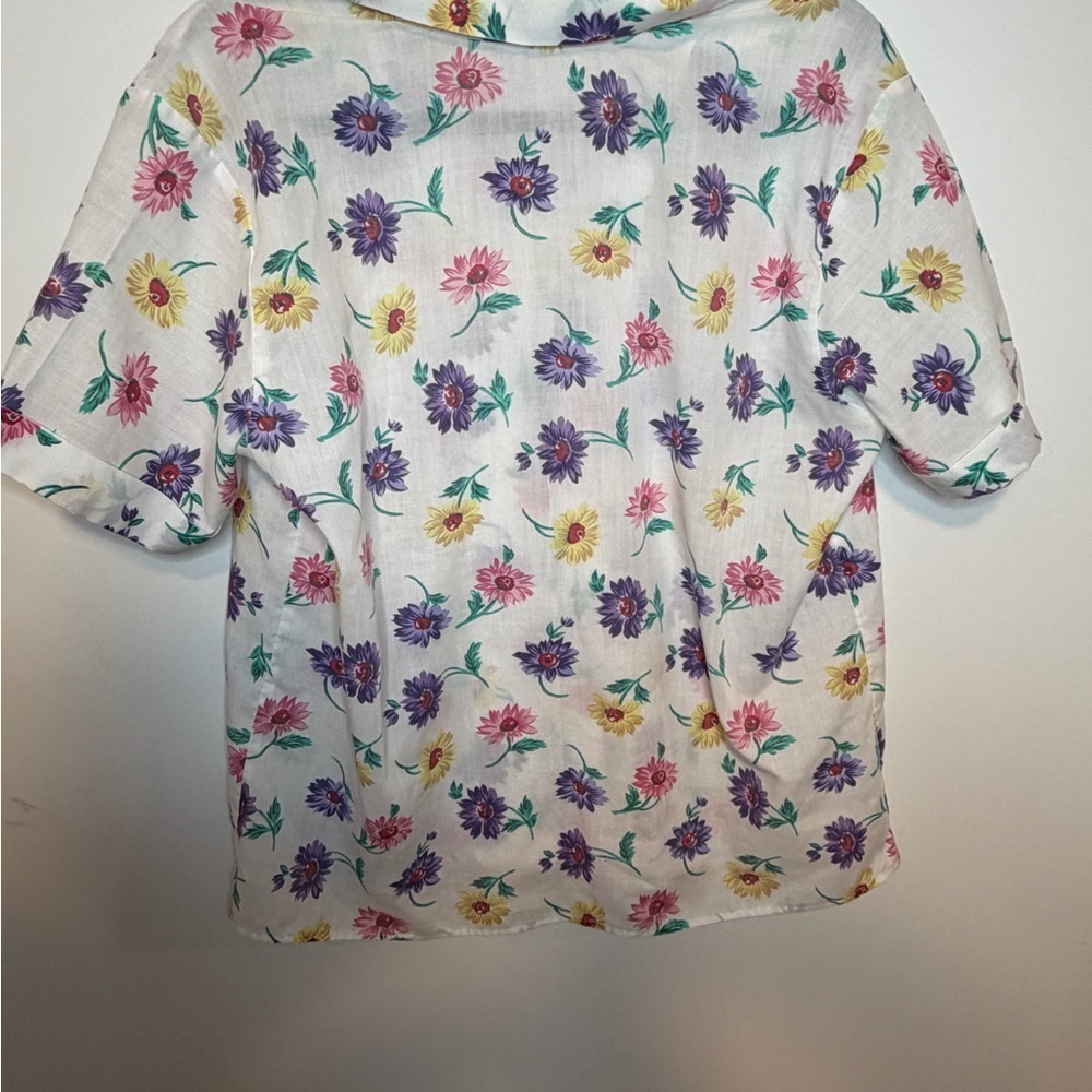 Vintage Visage de Paris Floral Button-Up Blouse โ Size L - Picture 4 of 4